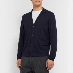 Massimo Alba Men's Charcoal Shawl Collar Cashmere Cardigan Sweater